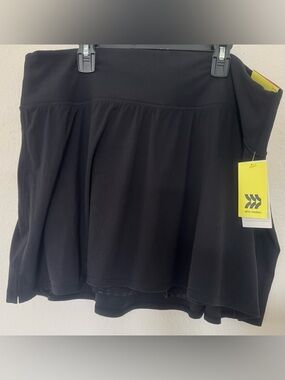 All In Motion Women's Everyday Soft Mid-Rise Skort 14.5" Jet Black XXL